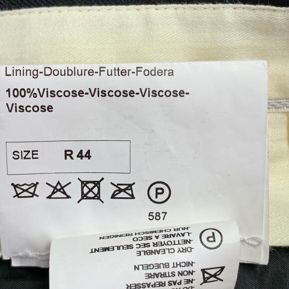 PAUL SMITH Size 38 Black Twill Wool Flat Front Dress Pants - Picture 5 of 5